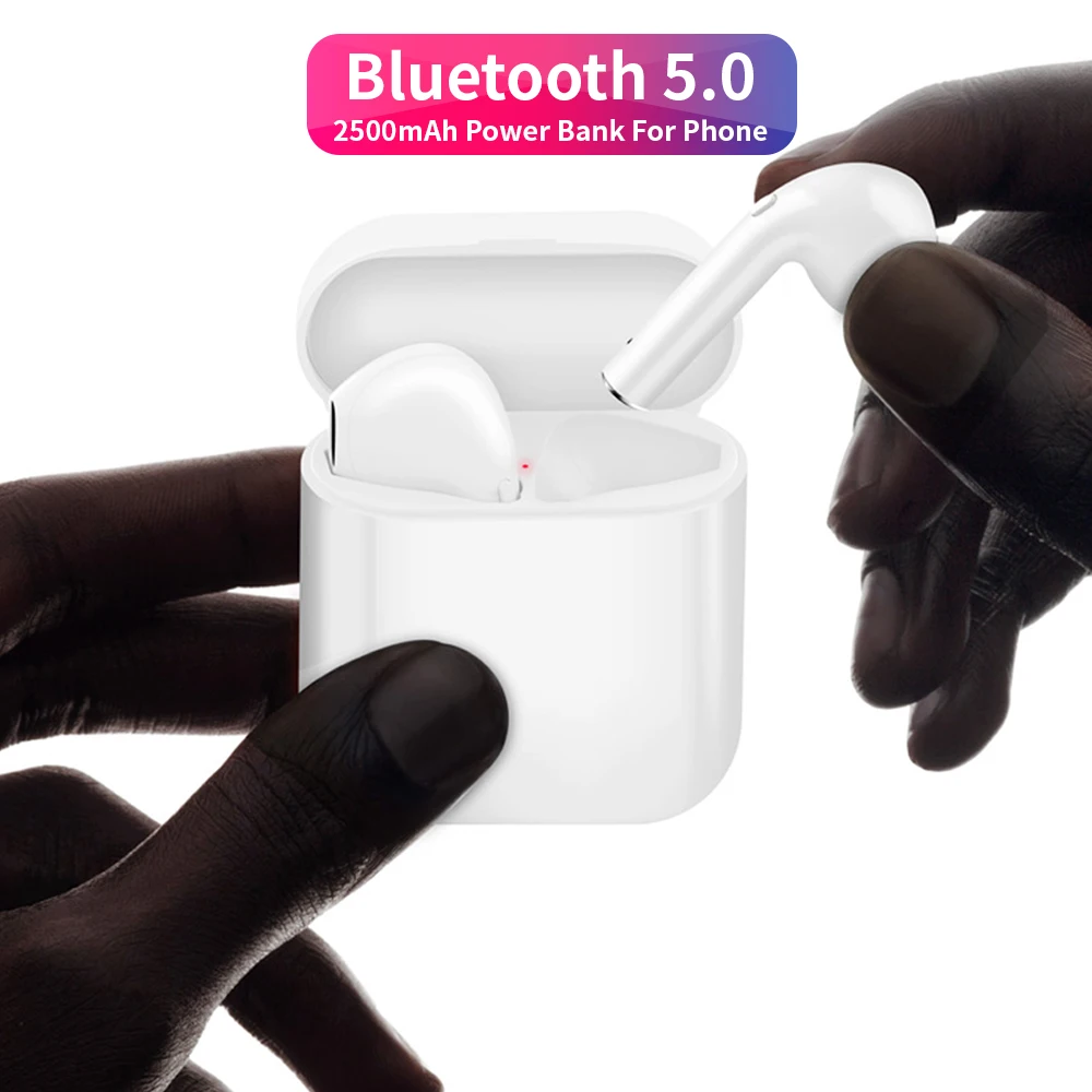 

Samload Wireless Bluetooth 5.0 Headset Sports Ear Buds 2500mAh Power bank with charging box For Apple iPhone 7 8 Earphone Xiaomi