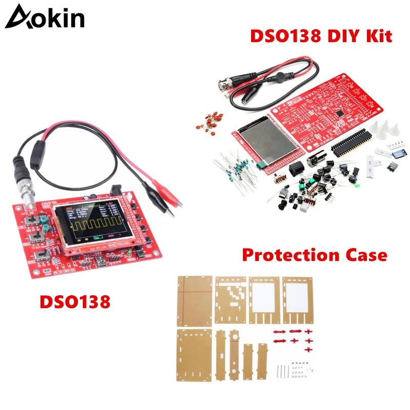 

DSO138 Digital Oscilloscope DIY Kit 2.4 " TFT DIY Parts for Oscilloscope Electronic Diagnostic-tool Learning Set DSO138 Case