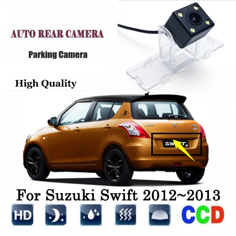 

Rear View Camera For Suzuki Swift 2012~2013 CCD Night Vision RCA Camera/LED Reversing Camera/License Plate Camera Backup Camera