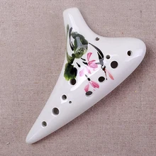 TNG цветная живопись окарина 12 отверстий сопрано F сопрано G Музыкальные инструменты окарина доломитовая Керамика ручной работы Freehand эскиз