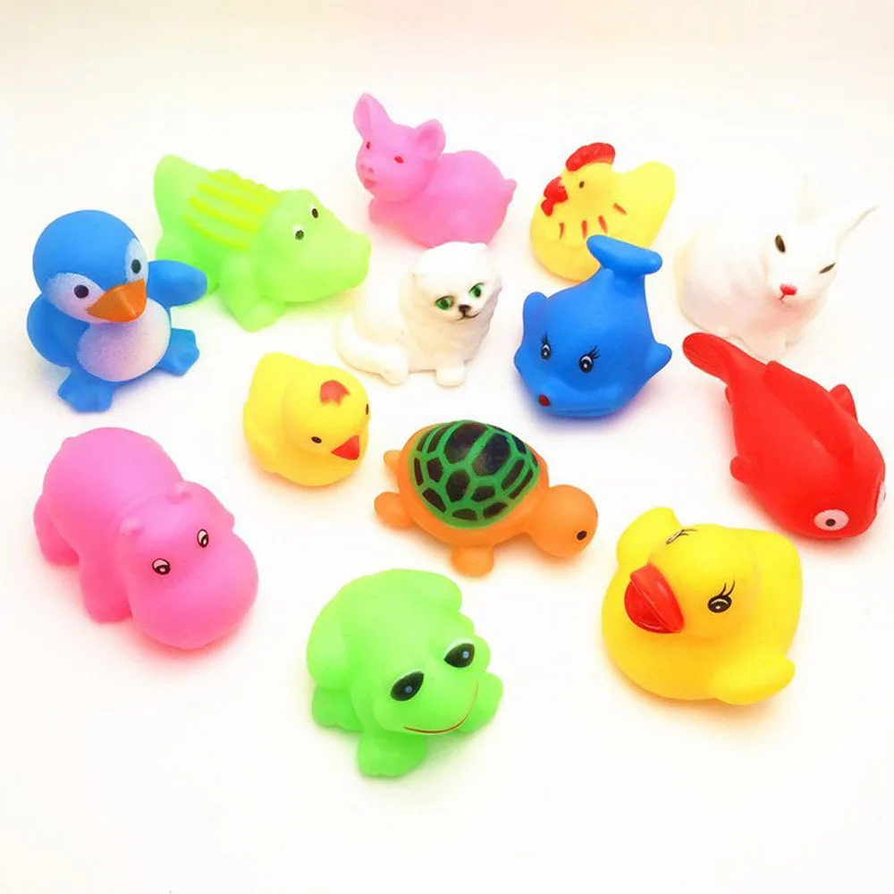 13 шт. разноцветные игрушки в виде животных|Игрушки для ванной| |