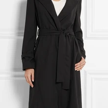Повседневное манто femme UK осень весна стиль женский Простой Черный Пояс Тренч длинное пальто Верхняя одежда casaco женский