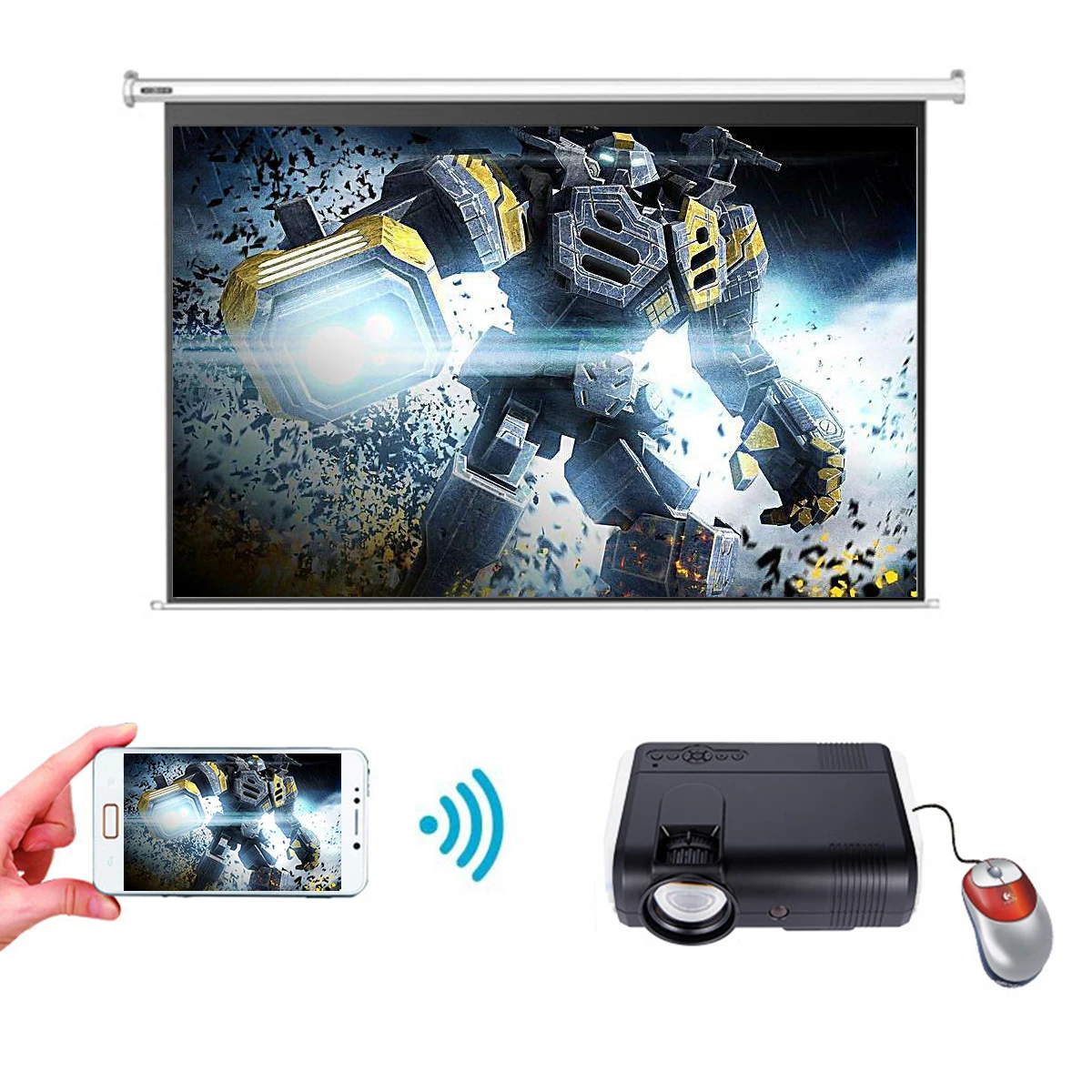 3D 1080P L8 WiFi Version Mini Projector Full HD Home Theater Projector Multimedia VGA USB HDMI LED Projector 3D 1080P L8 WiFi Version Mini Projector Full HD Home Theater Projector Multimedia VGA USB HDMI LED Projector