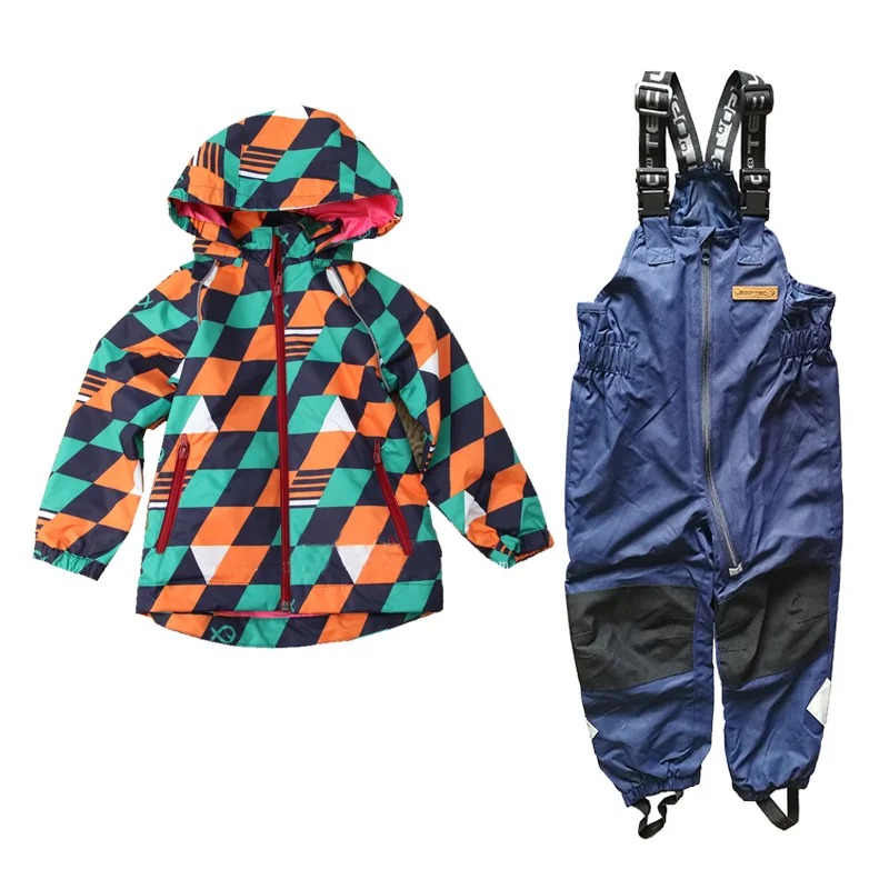 

Free Shipping- baby boys wind suit jacket & pants, waterproof suit, windproof clothing set, cool jacket + navy pants