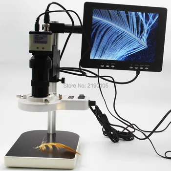 

1/3 "CCD 800TVL Digital Industry Microscope Camera+130X C-Mount Lens BNC Color Video Output+Stand+Light Source+8-inch Monitor