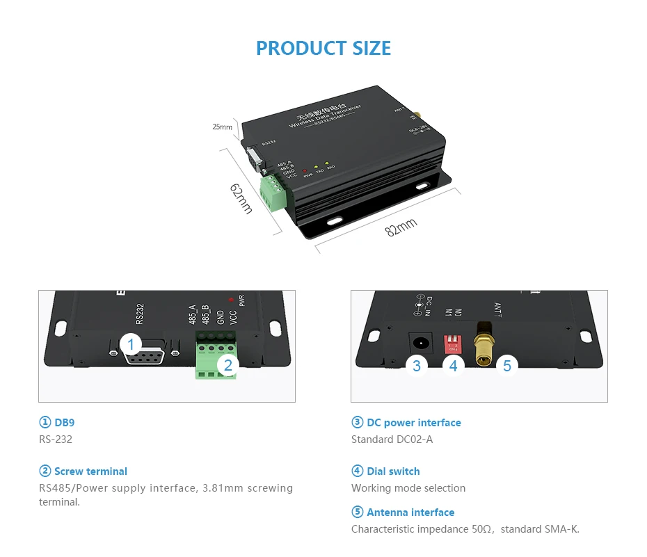 E34-DTU-2G4H27 полный дуплекс RS232 RS485 nRF24L01P 2,4 ГГц 500 МВт IoT uhf Беспроводной трансивер приемник передатчик rf модуль