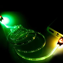 Sovawin Smile, светодиодный кабель Micro USB, 7 цветов, 1 м, плоский светильник-лапша, кабель для зарядки Microusb, для samsung, htc, для телефона на базе Android