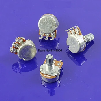 

6pcs B500K Potentiometer Splined Pot Electric Guitar Bass Effect Amp Tone Volume Parts Drop Ship