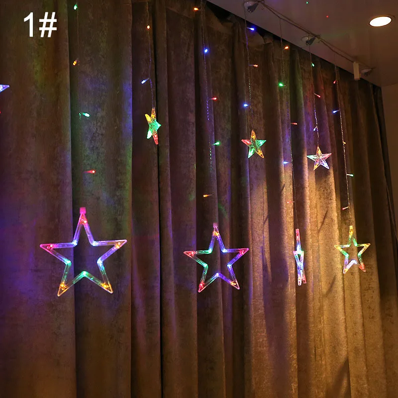 

1 Set 1000k LED Stars String Lights Rechargeable Battery for Curtain decoration Ship from Russia