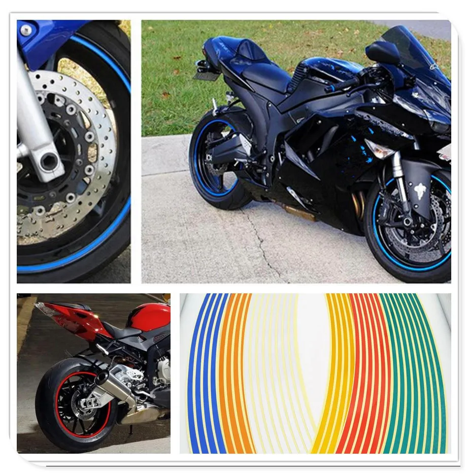 

Strips Motorcycle Wheel Sticker Reflective Decals Rim Tape Bike Car Styling For KTM 990 SupeR SUZUKI GSF600 Bandit GS1000