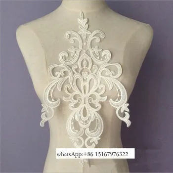 

10 Piece/Lot Wedding dress lace fabric patch embroidery applique lace trim DIY bride clothes decoration