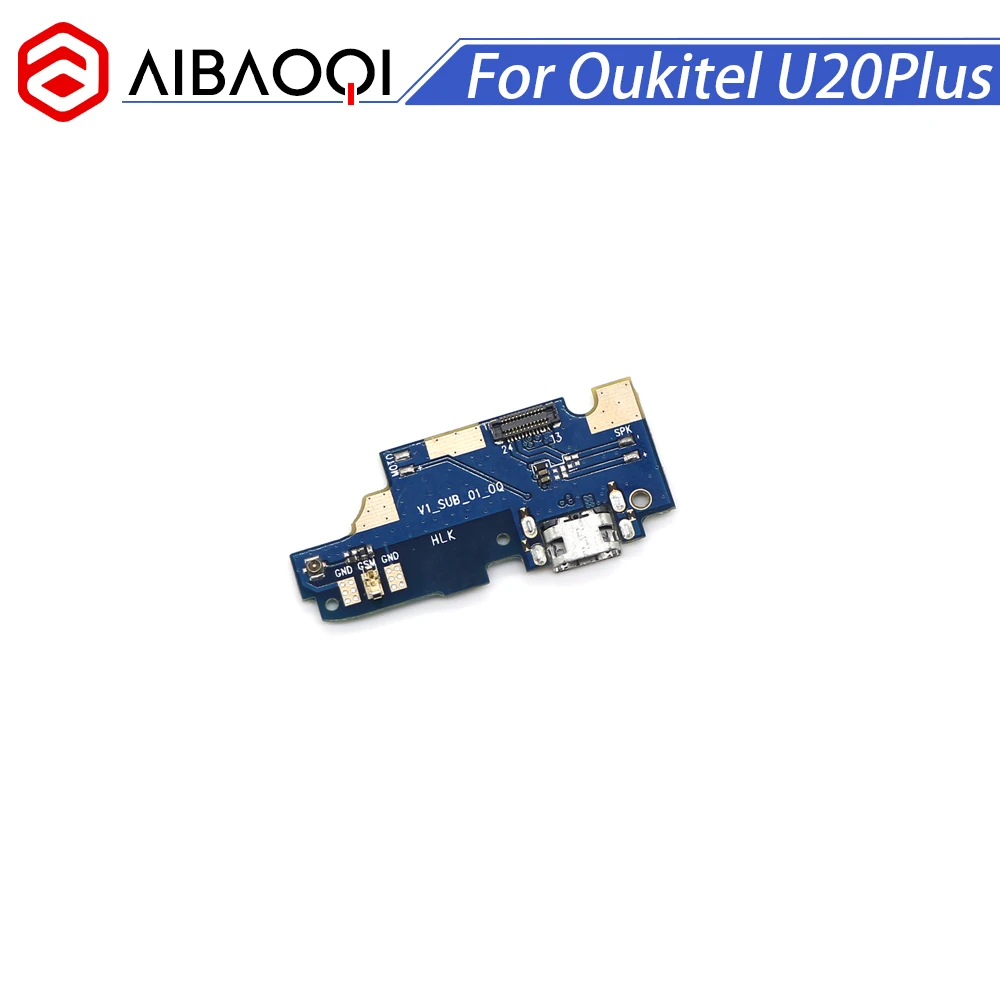 AiBaoQi usb разъем плата зарядки для Oukitel U20 плюс Мобильный телефон Flex зарядка кабелей модуль телефон мини USB порт