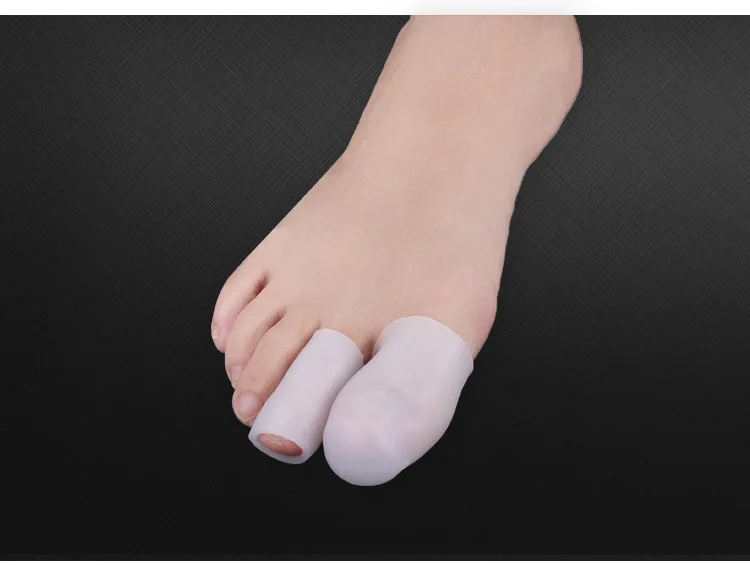 1 пара силиконовых гелевых носков разделители трубка для пальца Стелька протектор стопы колпачки протектор ноги палец Носок Протектор вставка