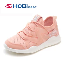 

HOBIBEAR 2018 Spring Summer Children Breathable Sneakers Comfortable Mesh Girl Sports Shoes Fashion Casual Boys Shoes Pink Black