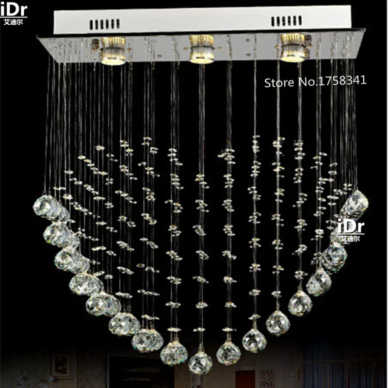 

Simple rectangular dining room bedroom Crystal lamp creative romantic heart-shaped LED Ceiling lights