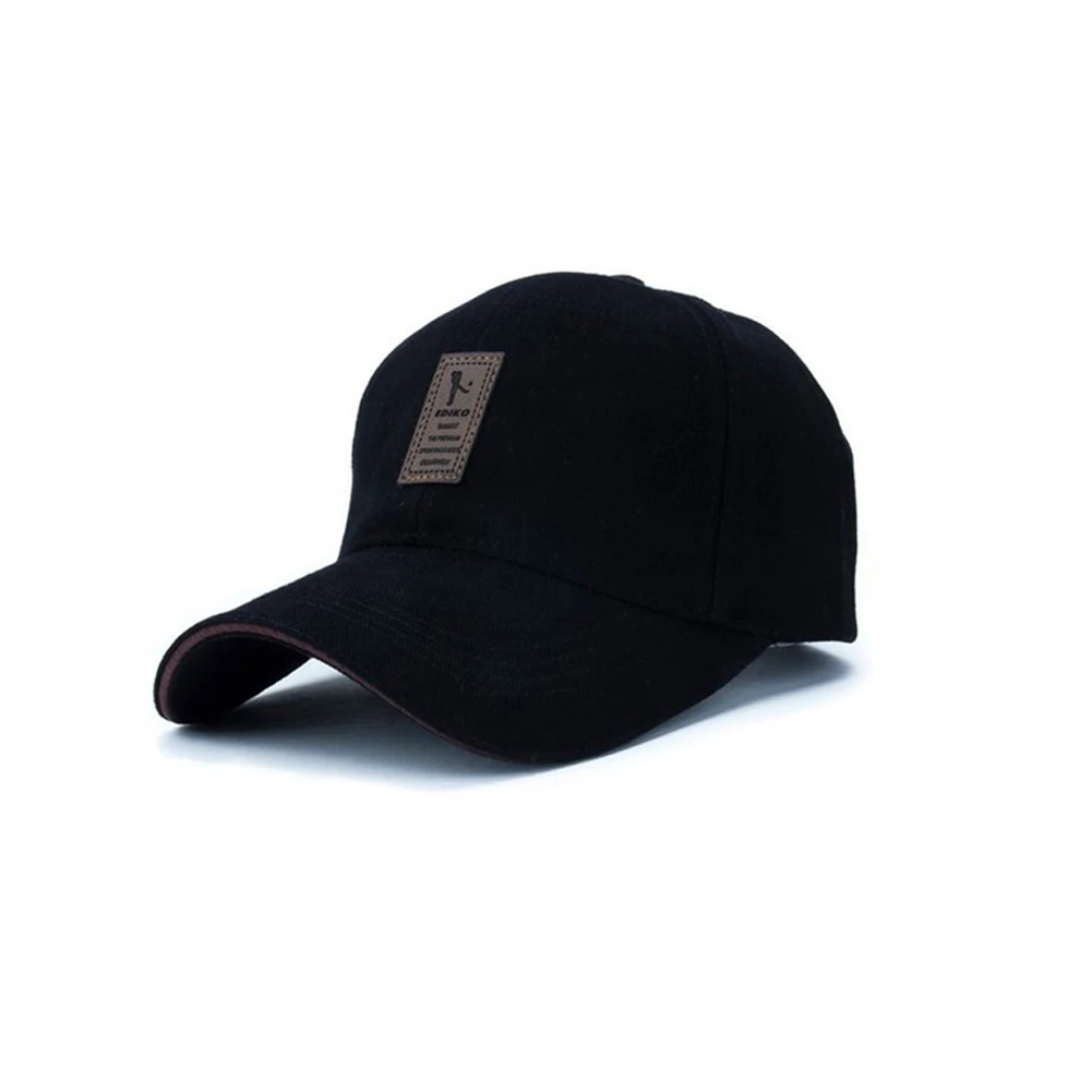 Спортивные колпачки унисекс, спортивные хлопковые кепки для гольфа, солнцезащитные спортивные кепки, цветные кепки для пробежек, Snapback, Прямая - Цвет: Black