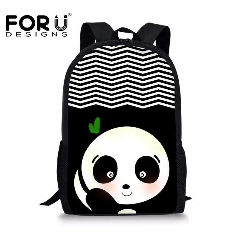 #*Cheap FORUDESIGNS Cute Panda Print Backpack for Girls Boys,Teenage Children Large Book Back Pack,3D Kids School Bagpack Bag mochila