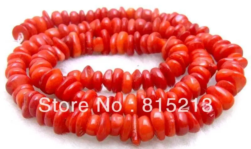 

N76 SALE 7-8mm barpque shape nature Red Coral strand necklace N Discount (A0325)