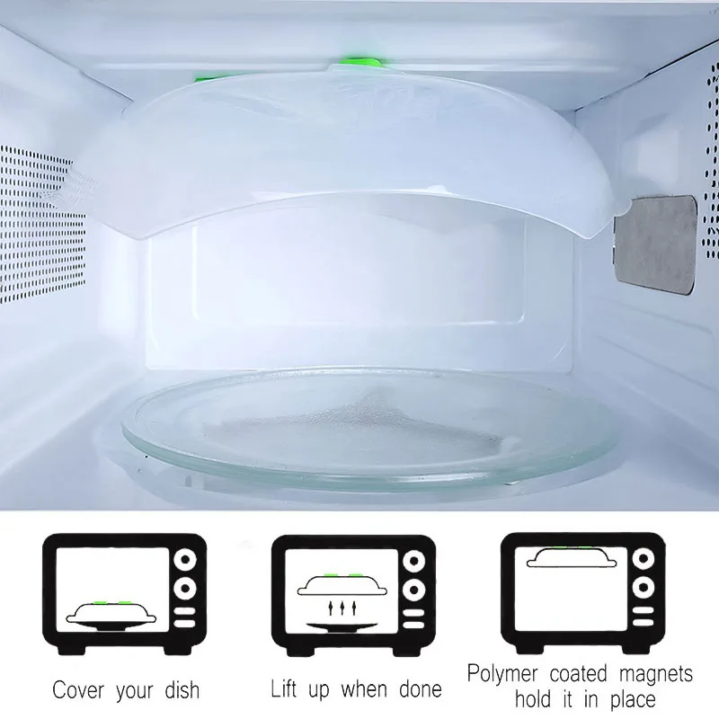 Многофункциональная Пластиковая Герметичная крышка для микроволновой печи, крышка для свежести с полимерным покрытием, магниты, крышки для тарелок, крышки для хранения продуктов