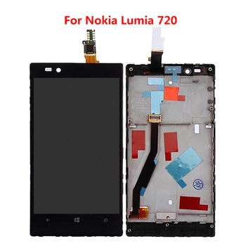 

For Nokia Lumia 720 LCD Touch Screen For Nokia Lumia 720 Display Digitizer Assembly Replacement Parts With Frame