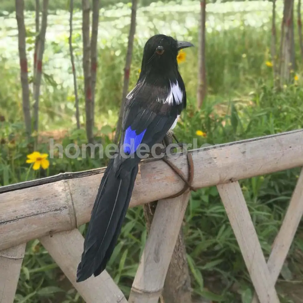 Artificial Realistic Feathered Crow Raven Birds Garden Tree Wedding Decor Photo Props Halloween Decor Craft