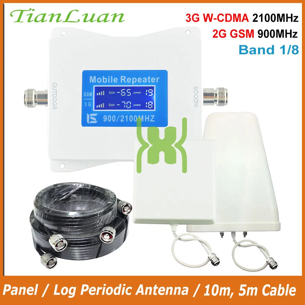 TianLuan mini 2G 3G ретранслятор GSM 900 МГц WCDMA 2100 сотовый телефон Вт CDMA усилитель сигнала Band