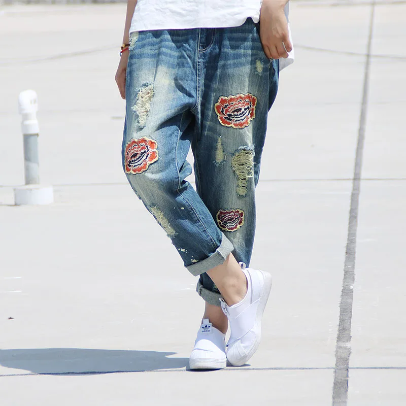 Online Buy Wholesale ladies embroidered jeans from China