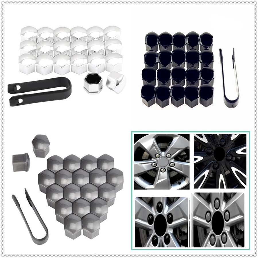 20Pcs Car Wheel Nut Caps Auto Screw Cover 17/19/21mm Bolt for Audi Q3