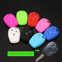 Chave Do Carro de Silicone Tampa Do Caso Para Renault Clio Megane cenário poeira Carro Sandero Captur Twingo Design Clássico 3 Botão do Controle Remoto estilo