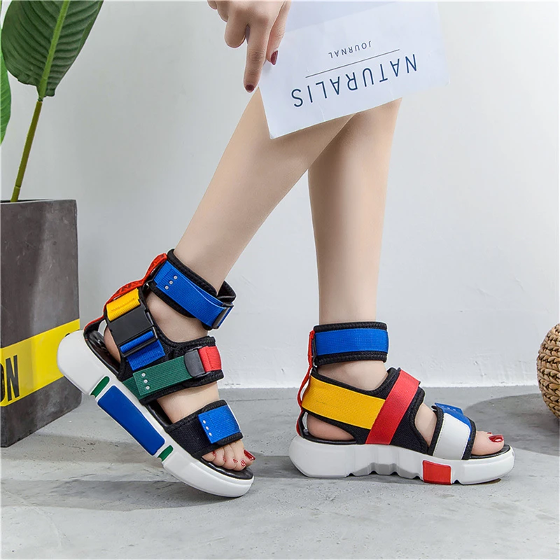 Women's Sandals 2019 Summer High Heels Sandals For Women Chunky Sandal Womens Wedge Platform Shoes Casual Summer Sandal