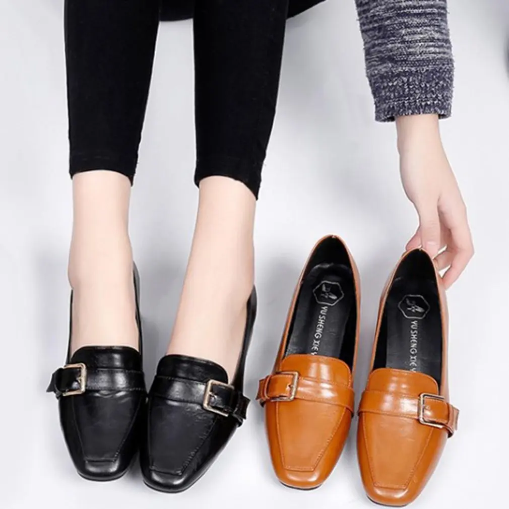 

2018 Autumn New Women Shoes Fashion Solid Thick High Heel Pumps Wild Female Leisure Shoes