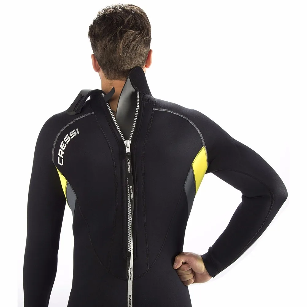 Black/Grey M/3 Cressi Mens Castoro Monopiece Wetsuit 5mm Modular Diving Black/Grey M/3 Cressi Mens Castoro Monopiece Wetsuit 5mm Modular Diving