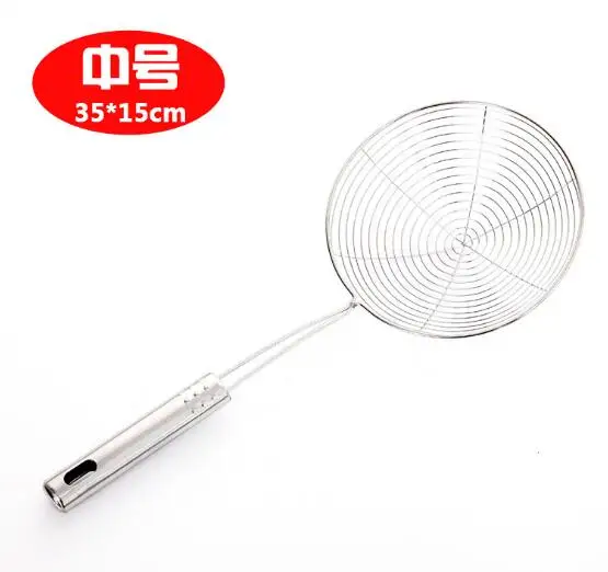 medium Multi-functional Colanders Filter Spoon strainer Oil-Frying Filters kitchen accessories - Цвет: medium