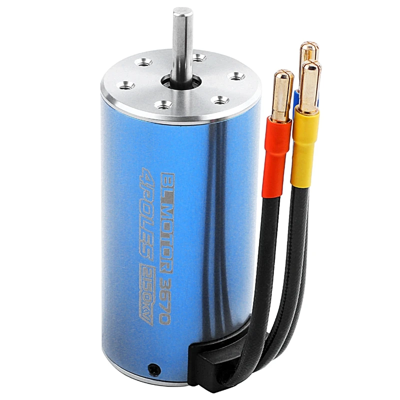 

LCLL-HI-TECH Blue 3670 4 Poles 2150KV Brushless Motor For RC 1/10 Off-road Monst