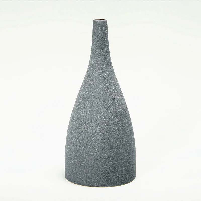 Современная керамическая ваза, креативная матовая отделка, для гостиной, ручная работа, шлифовальная поверхность, украшение шкафа, ваза для сухих цветов - Цвет: 9