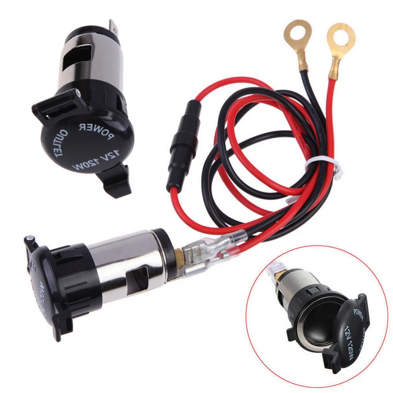 Newest 120W  12V  Car Motorcycle Boat Tractor Cigarette Lighter Power Socket Plug Outlet