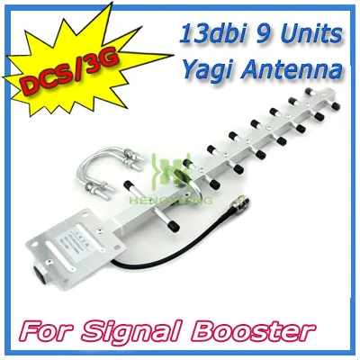 13dBi 9 единиц DCS 1800 МГц W-CDMA 3G 2100mhz Антенна Yagi 1710-2170mhz внешняя антенна для усилителя