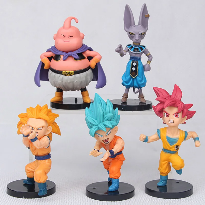 10PCS/Lot Dragon Ball Z Son Goku Saiyan Frieza Buu Cat Karin Action Figures 