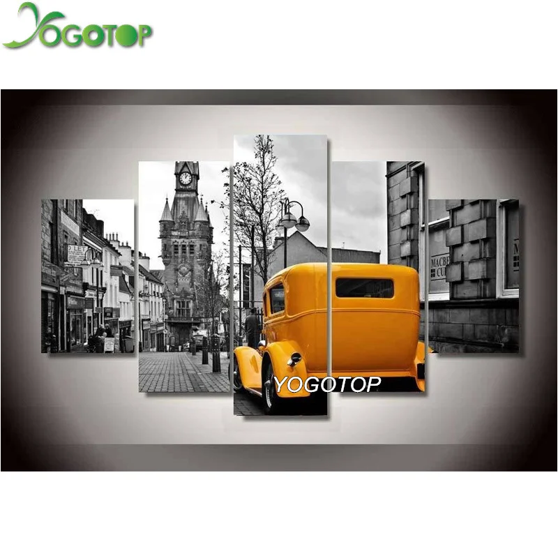 

YOGOTOP DIY Diamond Painting Cross Stitch Kits Full Diamond Embroidery 5D Diamond Mosaic Needlework London bus 5pcs ML137