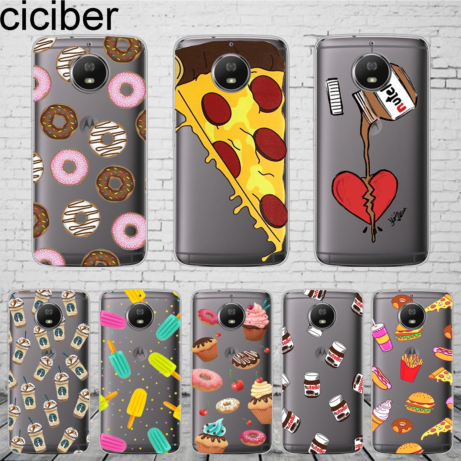 

ciciber Chocolate Donuts Cover For Motorola Moto C Z2 Z3 ONE P30 G4 G5 G5S G6 E3 E4 E5 Play Plus Power M X4 Phone Case Soft TPU