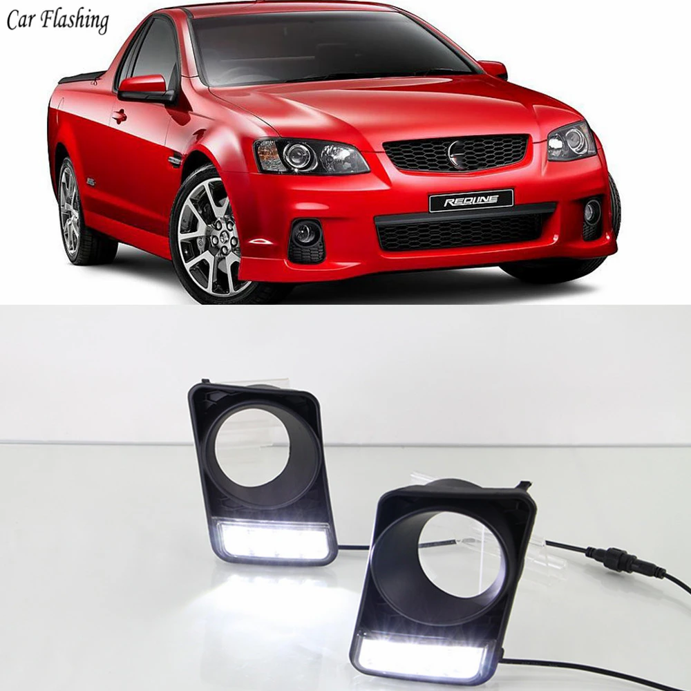 

Car Flashing 2pcs LED DRL Daytime Running Lights style Fog Lamp For Holden Commodore VE Serie 1 SV6 SSV SS Daylight Car styling