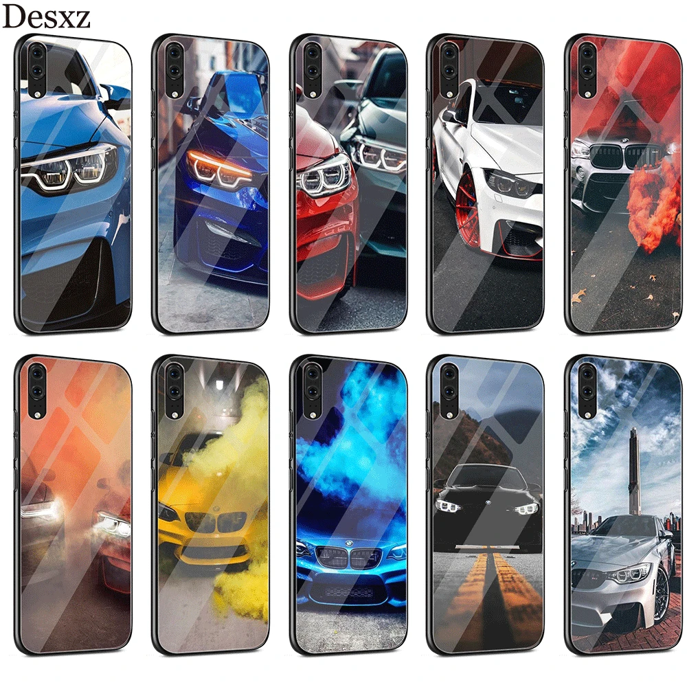 

Desxz BMW Glass Case For Huawei P10 P20 Lite Pro P Smart Mate 10 20 Lite Y6 Y9 Honor 7A 8X 9 10 Cover