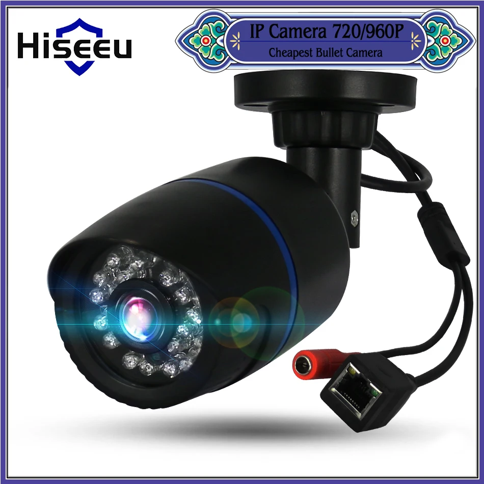Hiseeu 720P/960P 1.0MP/1.3MP HD Network CCTV IP Camera Surveillance Camera H.264 P2P Remote Onvif 2.0 free shipping HBD