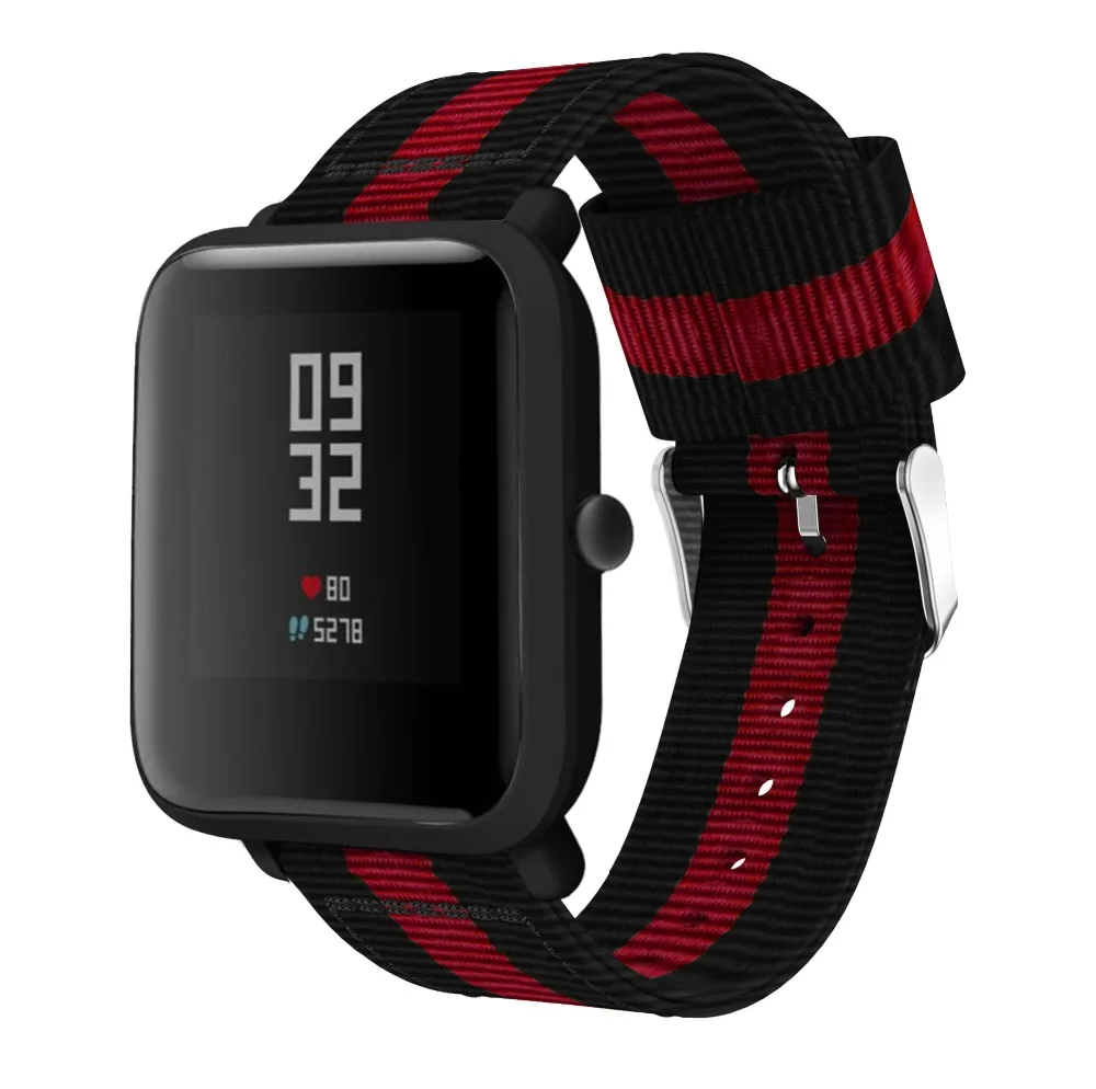 Нейлоновый ремешок для часов Amazfit Bip Youth для Xiaomi Huami Amazfit GTR 42 мм браслет для Huami Amazfit GTS ремешок на запястье