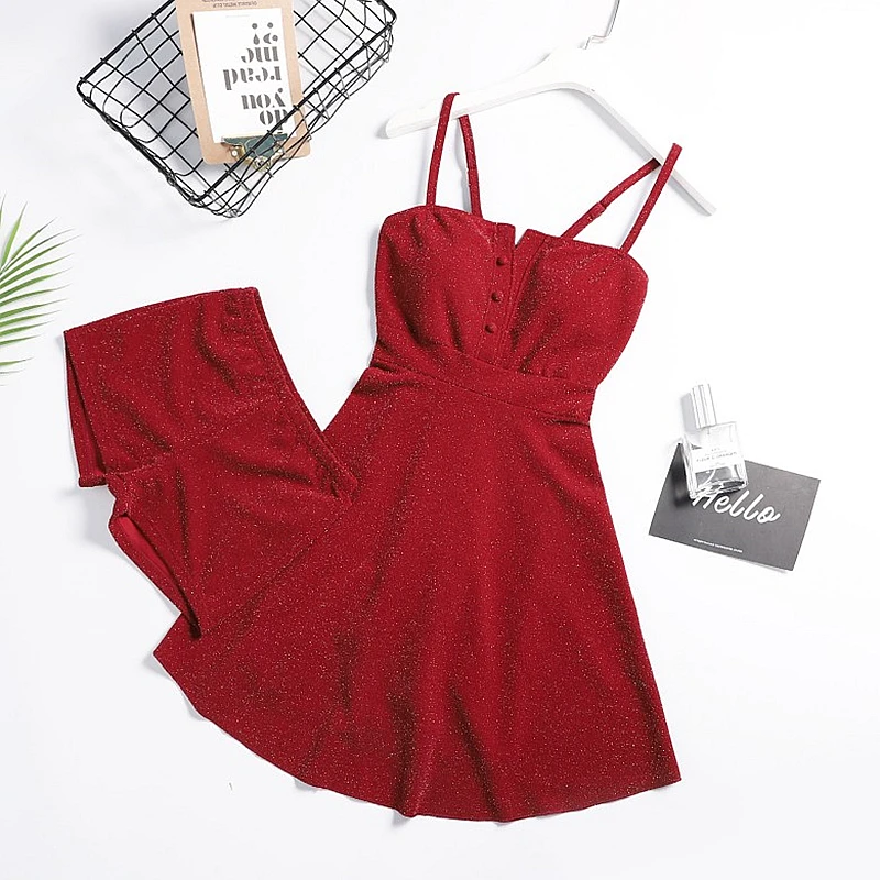 

Sexy chest together new swimsuit boxer skirt show thin belly sweet wind swimsuit woman