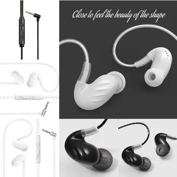 

D15 in-ear Sport Headset 3.5mm HiFi Earbuds with Microphone Intelligent Wire Control Stereo Earphone