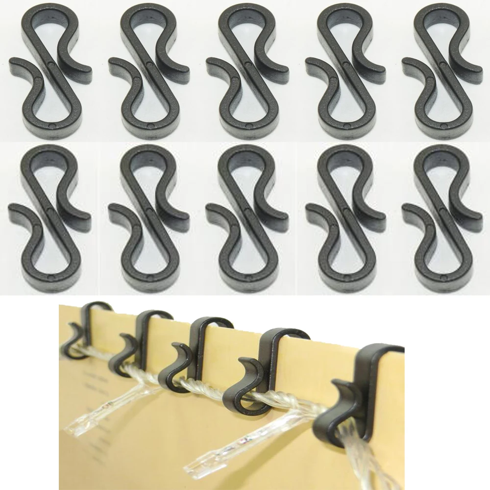 50Pcs/lot Plastic S Shape Hooks Hanger Round S Shaped Hooks House