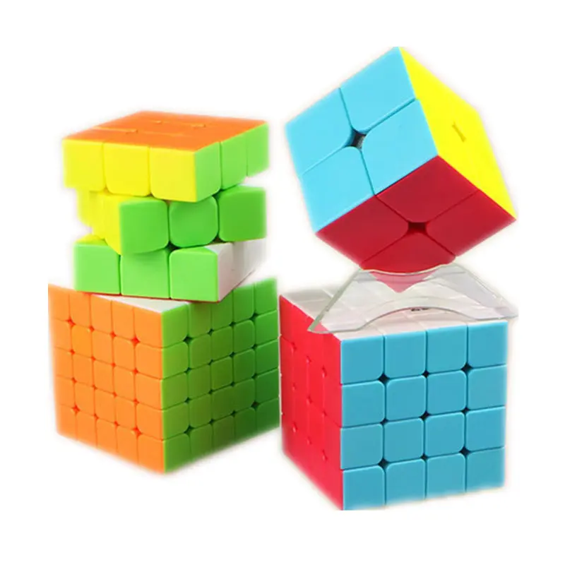 Qiyi XMD 4 Кубика набор магических кубиков набор включает 2x2 3x3x3 4x4x4 5x5x5 Stickeless Cube для тренировки мозга детские игрушки кубики рубика