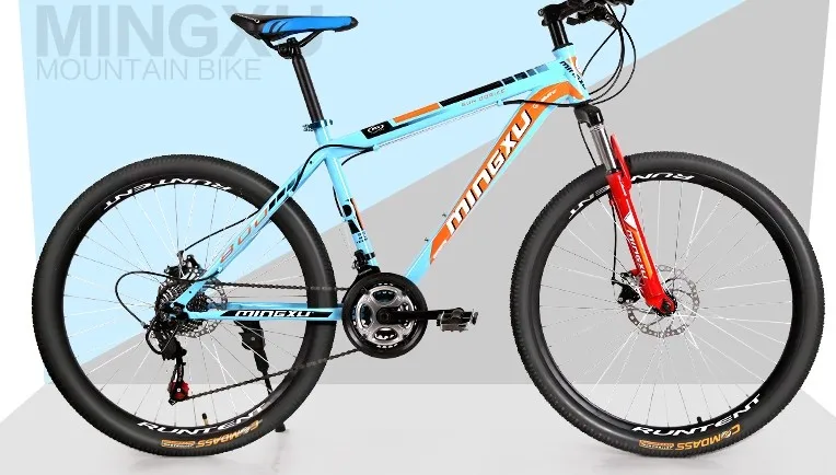 Discount Drive Damping Double Pan Mountain Bike High Carbon Steel Frame 24 Speed 26 Inches. 4