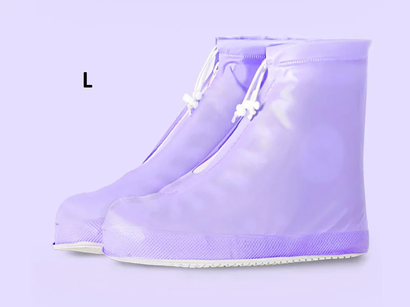 3 цвета, велосипедная обувь, водонепроницаемые ветрозащитные непромокаемые сапоги, черные чехлы для обуви многократного применения для мужчин и женщин, велосипедная обувь - Цвет: Purple L
